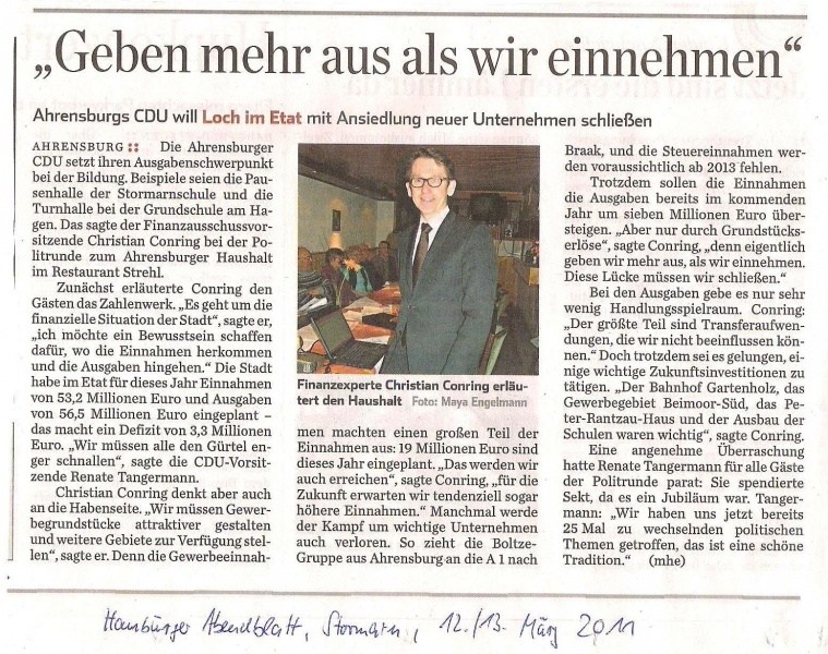 Ahrensburger Finanzen