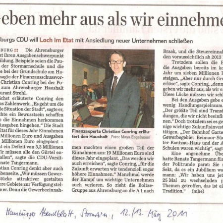 Ahrensburger Finanzen