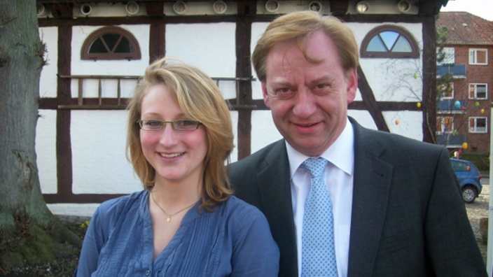 Tamina Maxara mit Ingo Gädechens, MdB